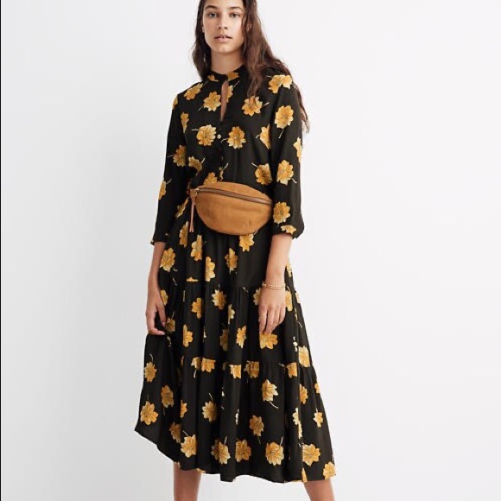 BNWT Madewell button-front tier floral dress XS